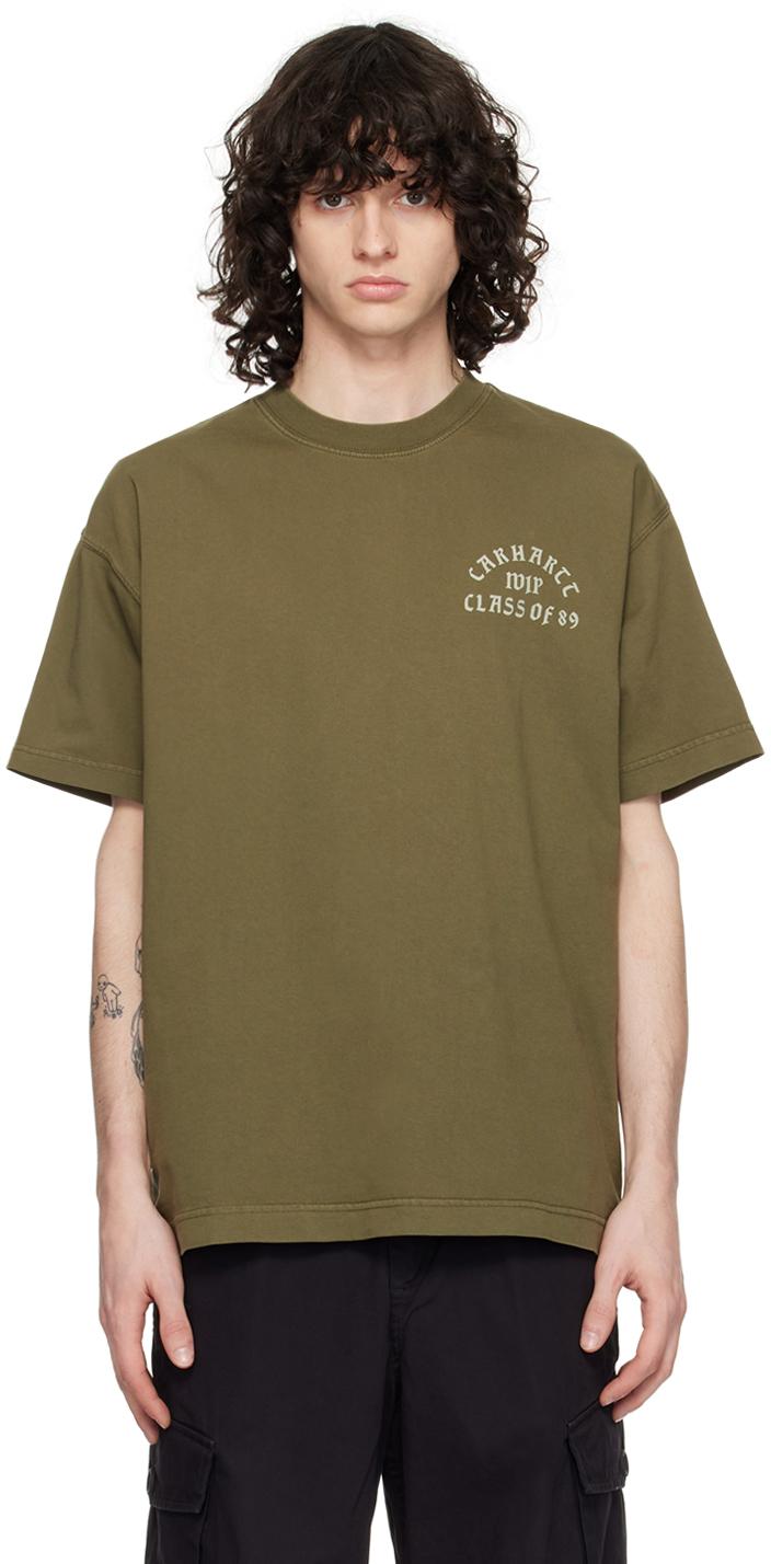 Carhartt メンズ グリーン カーキ Class Of 89 Tシャツ Tシャツ