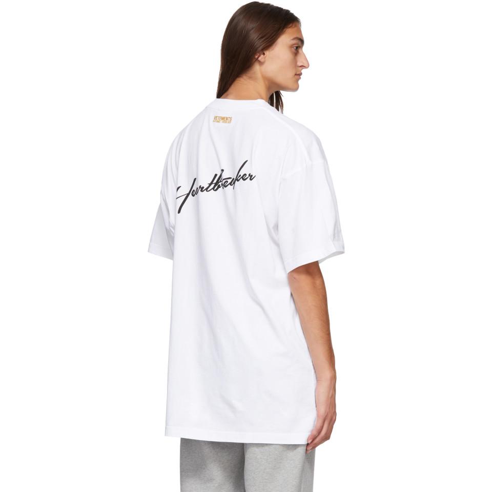 Vetements Cotton White Heartbreaker Unicorn T-shirt | Lyst