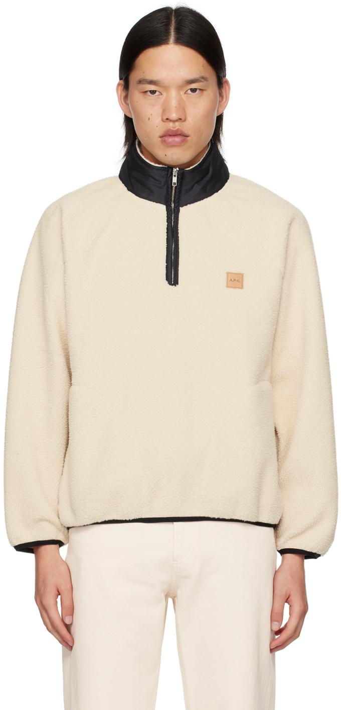 A.P.C. メンズ ナチュラル オフホワイト Island プルオーバー セーター 