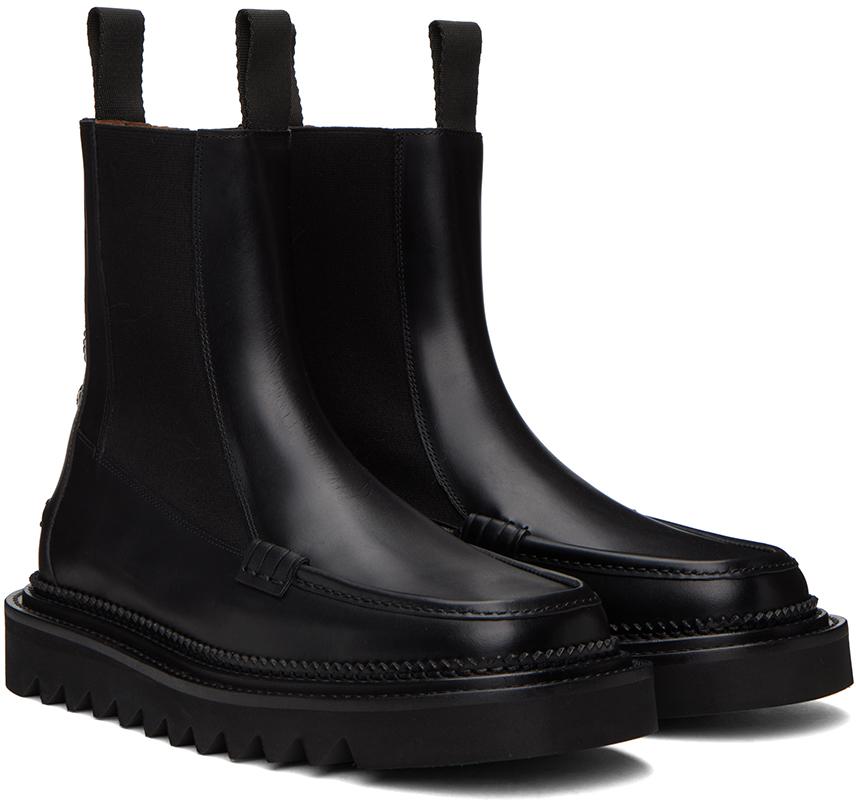 チェルシー 黒 レザー チェルシーブーツ