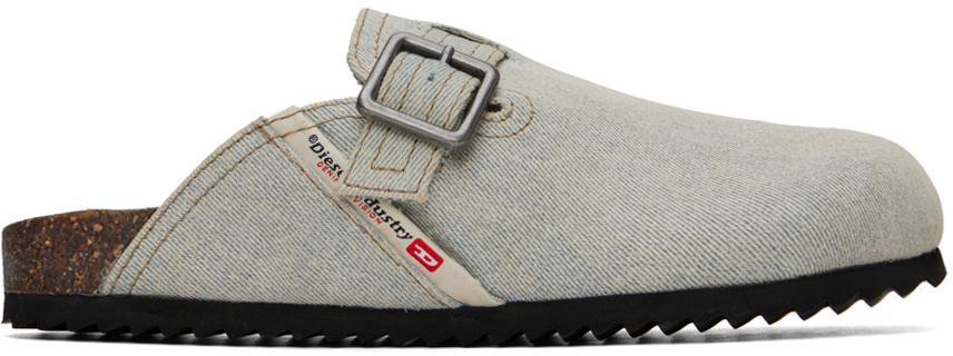 メンズ DIESEL ブルー デニム D-woodstock X スリッポン ブラック | Lyst