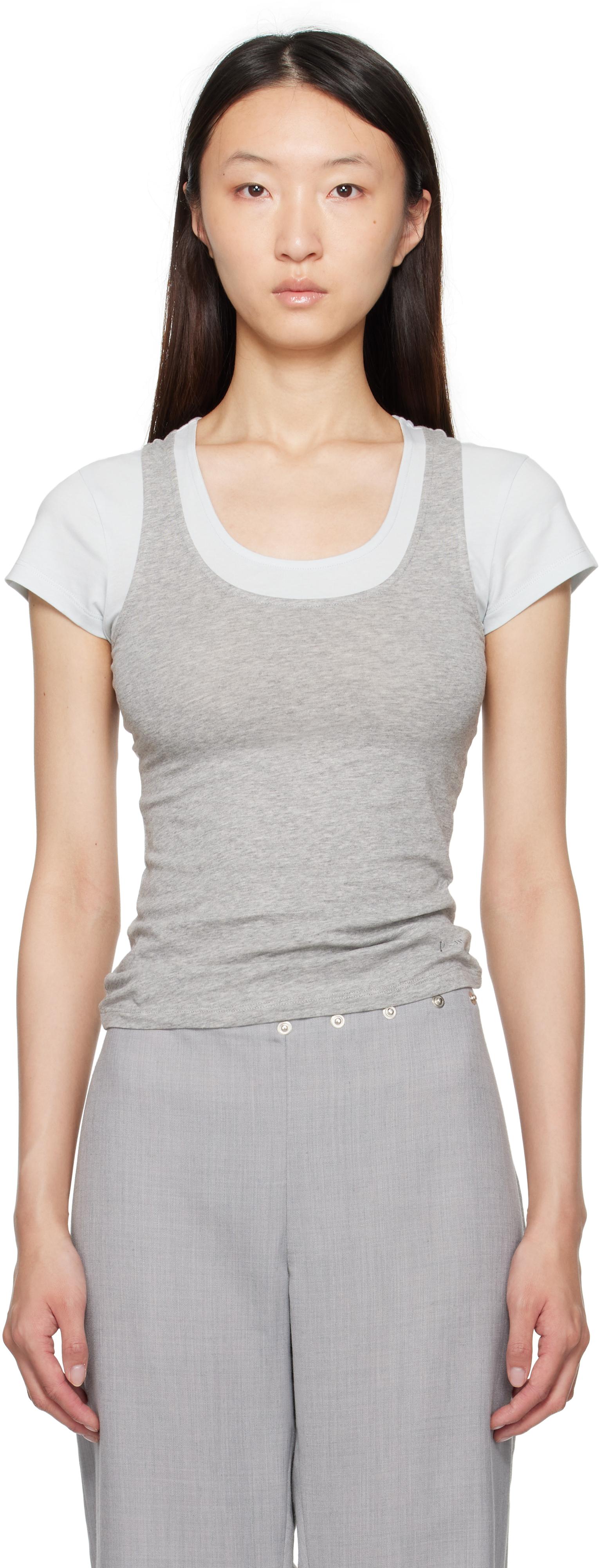 paloma wool Tシャツ Paloma Wool Click Adjustable Top in Gray | Lyst