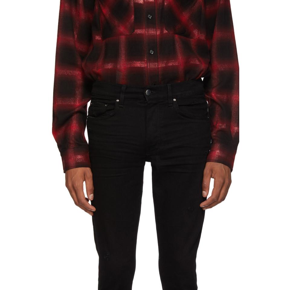 Amiri Denim Black Stack Jeans for Men - Lyst