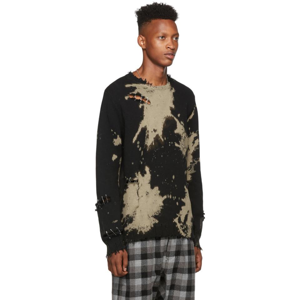 distressed crew neck