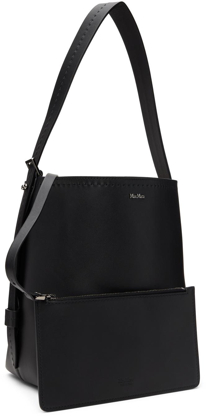 Max Mara Black Small Leather Archetipo Tote | Lyst
