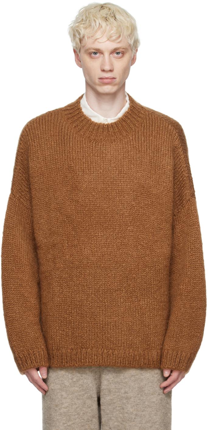 Cordera Orange Fuzzy Crewneck