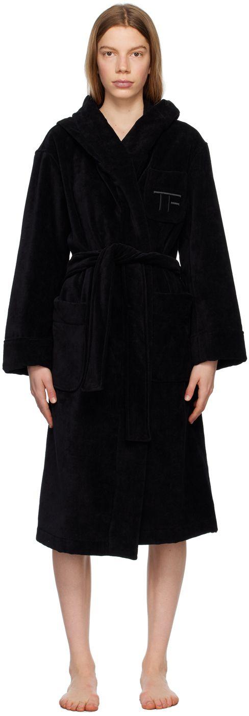 Tom Ford Black Towelling Robe | Lyst