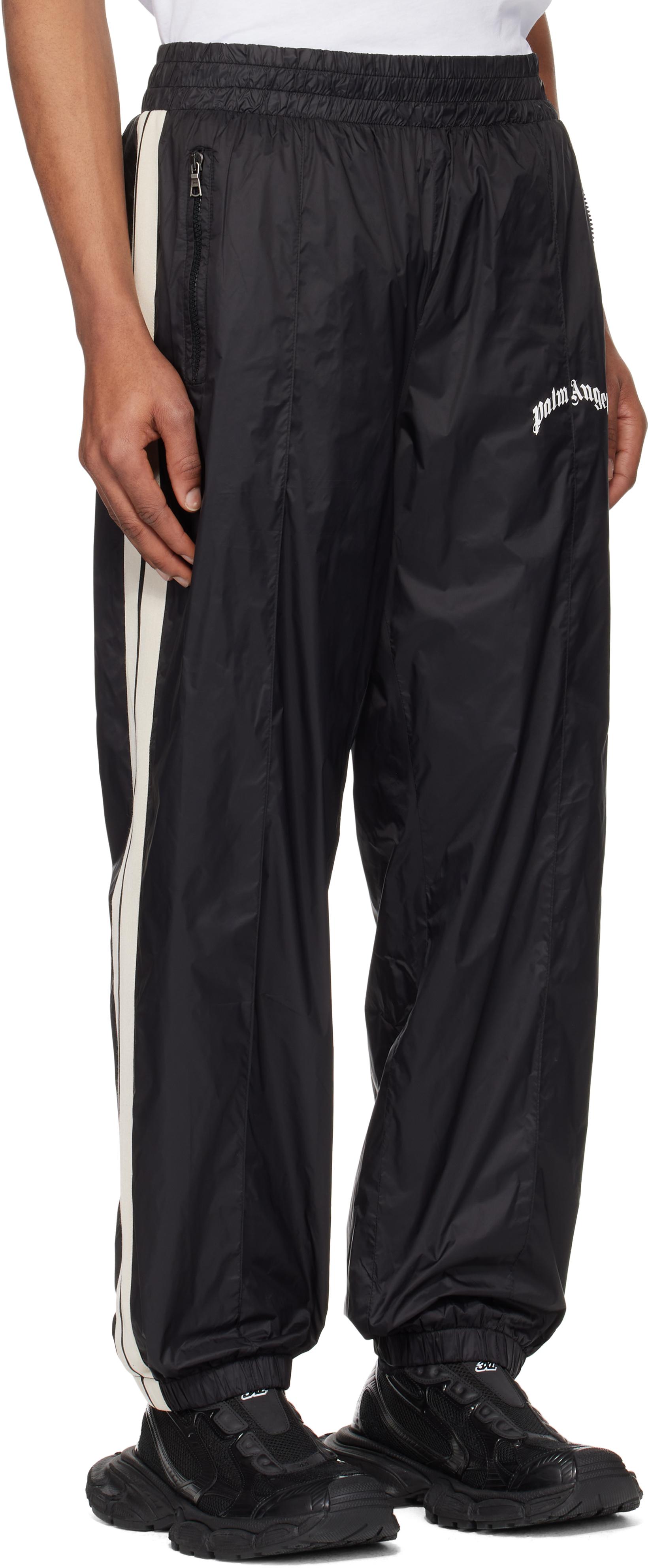Palm Angels Curved Logo Nylon Track Pants in Black for Men Lyst UK