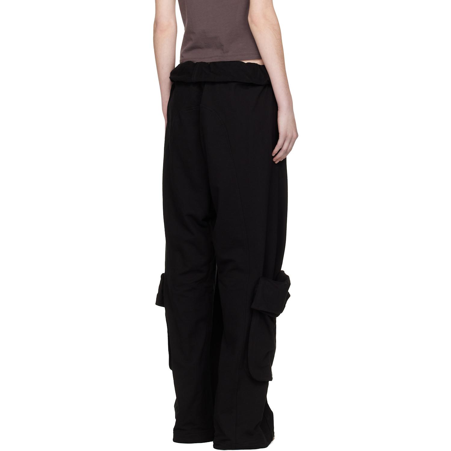 【OPEN YY】 ROLLED WAIST SWEAT CARGO PANTS OPEN YY Rolled Waist Sweat Cargo Pants in Black | Lyst