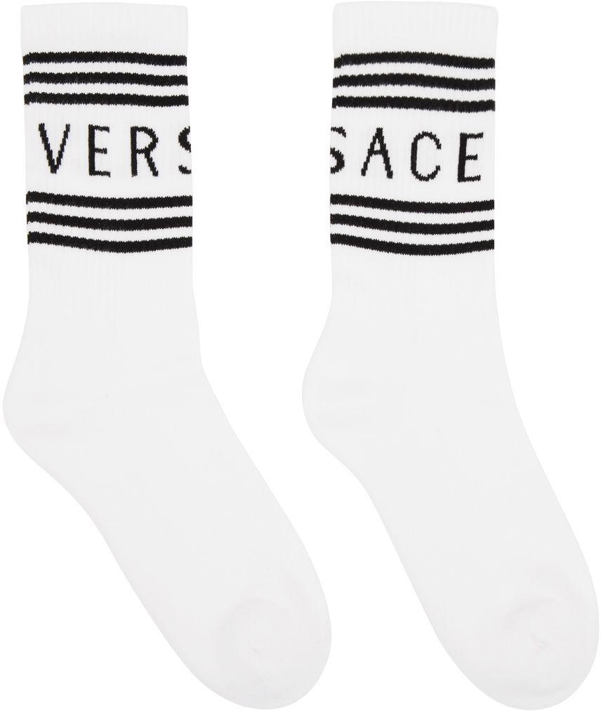Versace White Vintage Socks | Lyst