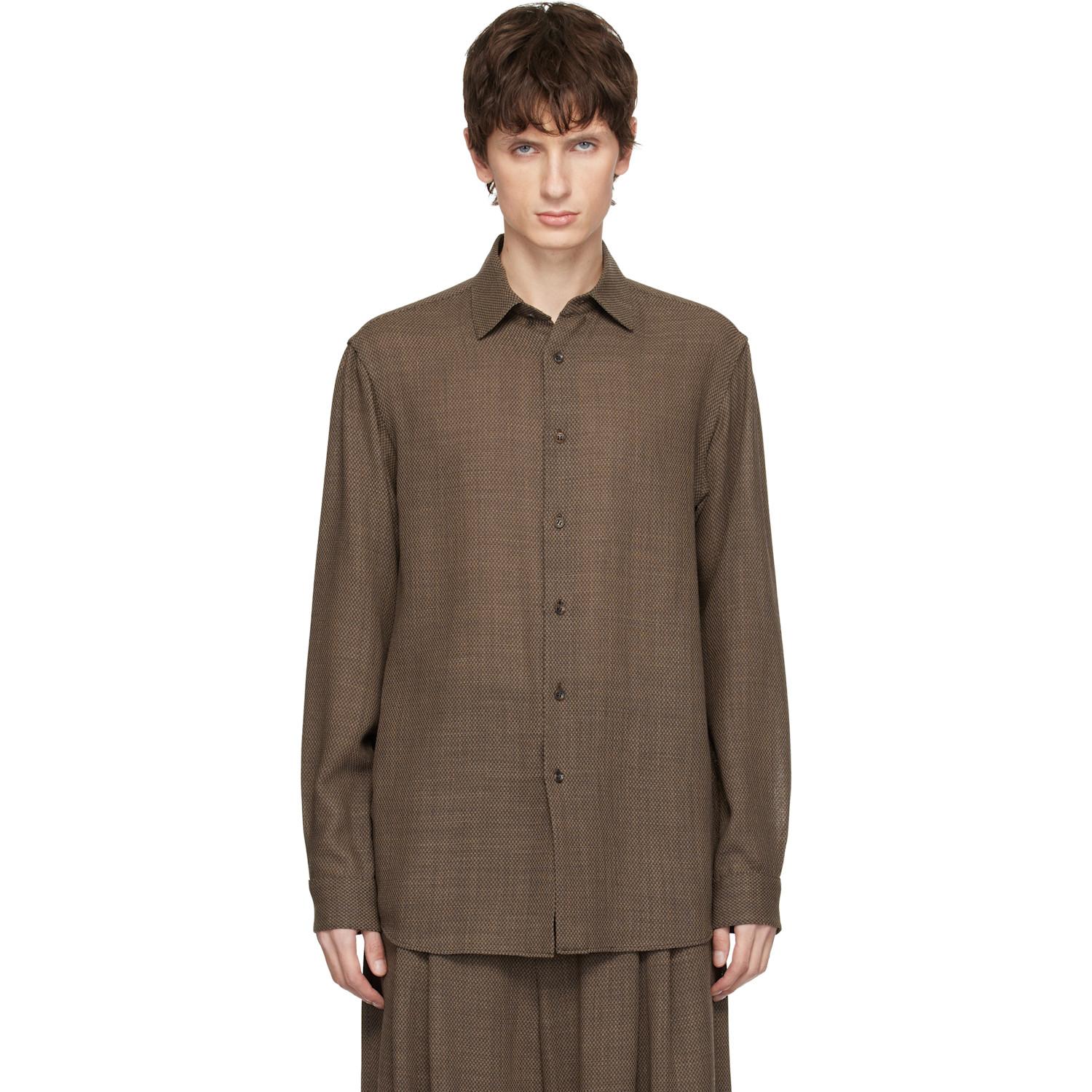 SOSHIOTSUKI Manica Camicia Dress Shirt in Brown for Men | Lyst Canada