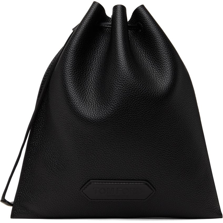 Black drawstring pouch sale