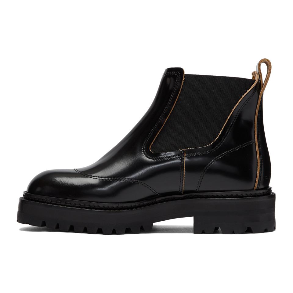 treaded chelsea boots