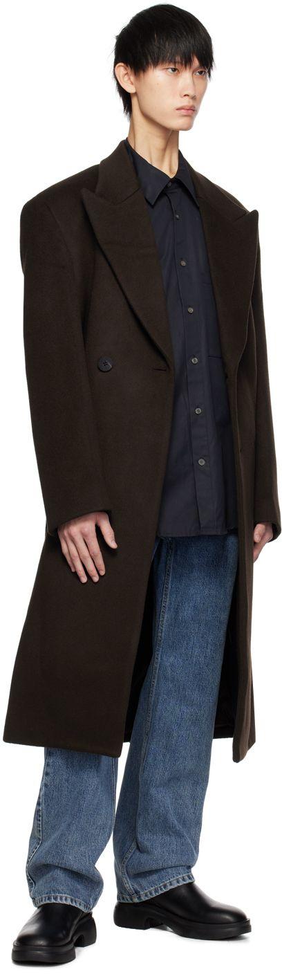 Wooyoungmi Brown Double Breasted Coat