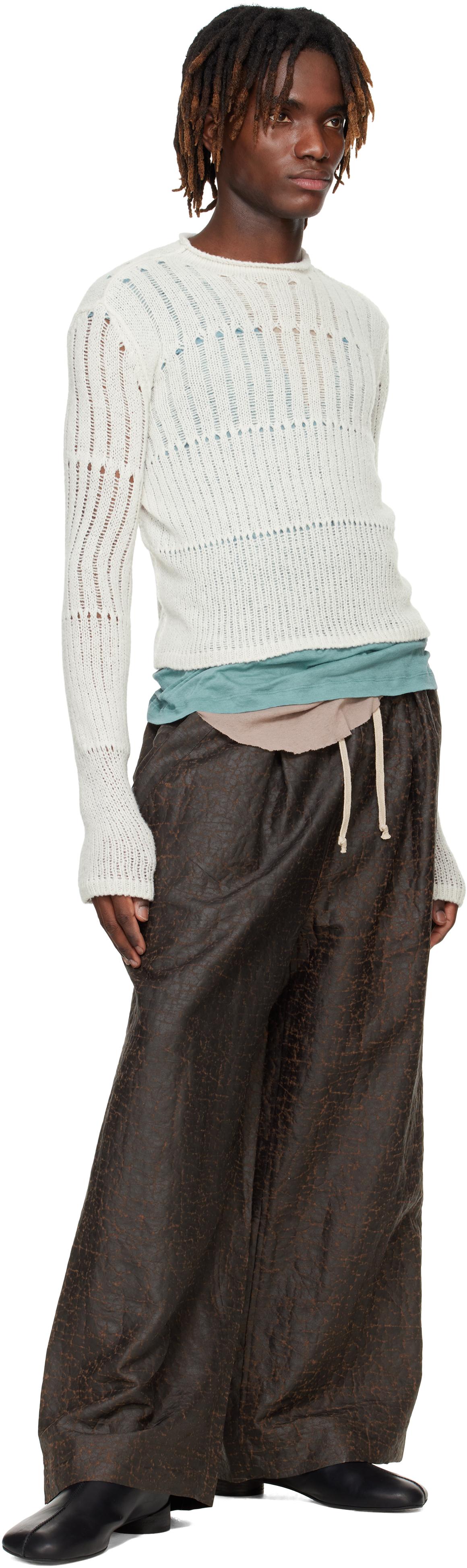 O PROJECT SILK SEERSUCKER WIDE 夢み PANTS