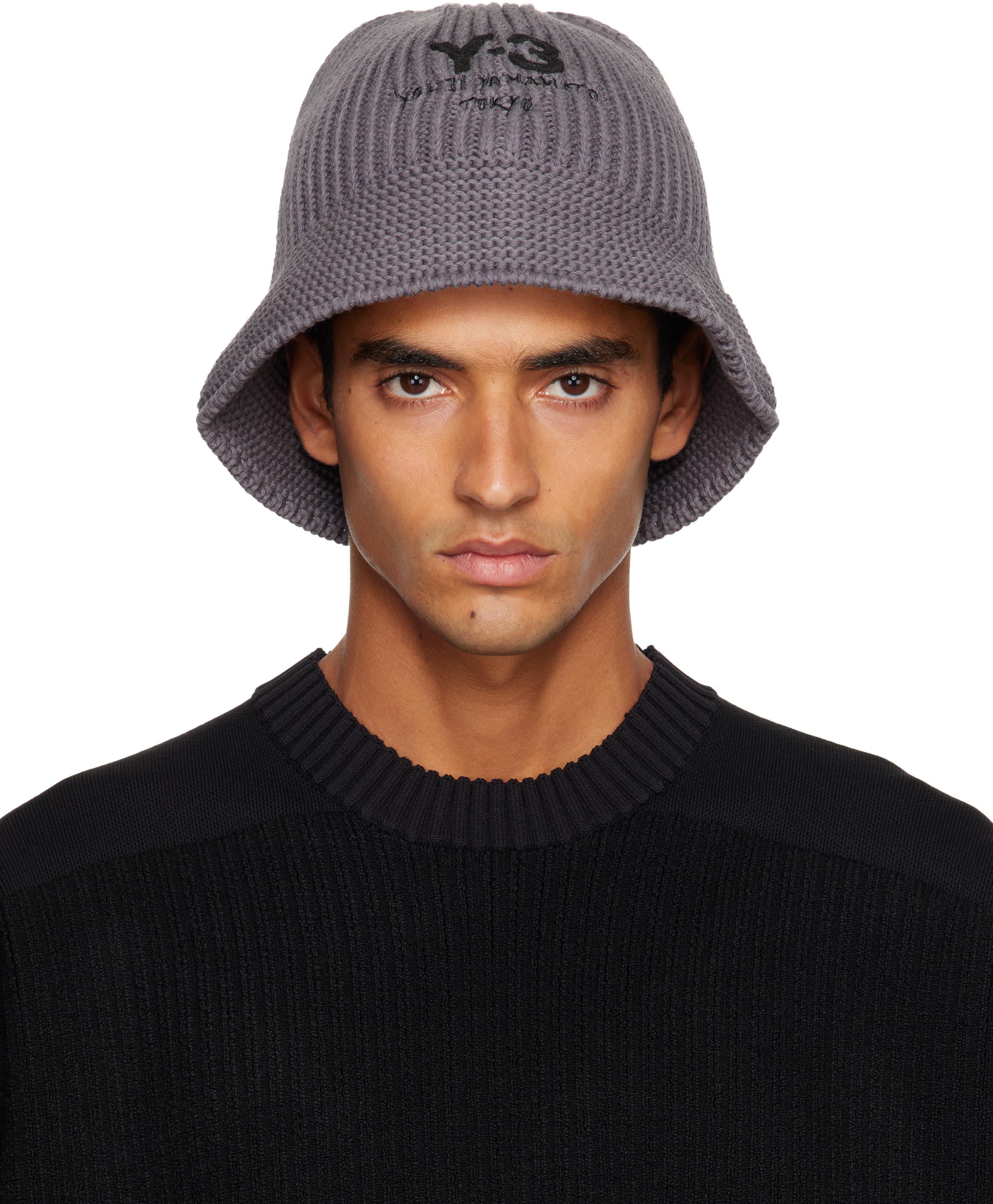 Y-3 Heritage Knit Bucket Hat バケットハット メンズ Y-3 グレー Heritage ニット バケットハット ブラック | Lyst