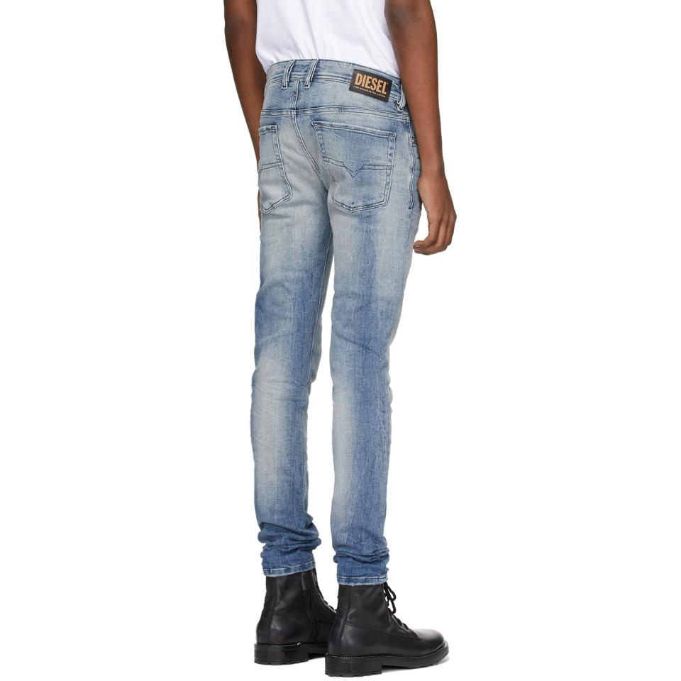DIESEL Denim Blue Sleenker 0098d Jeans for Men | Lyst