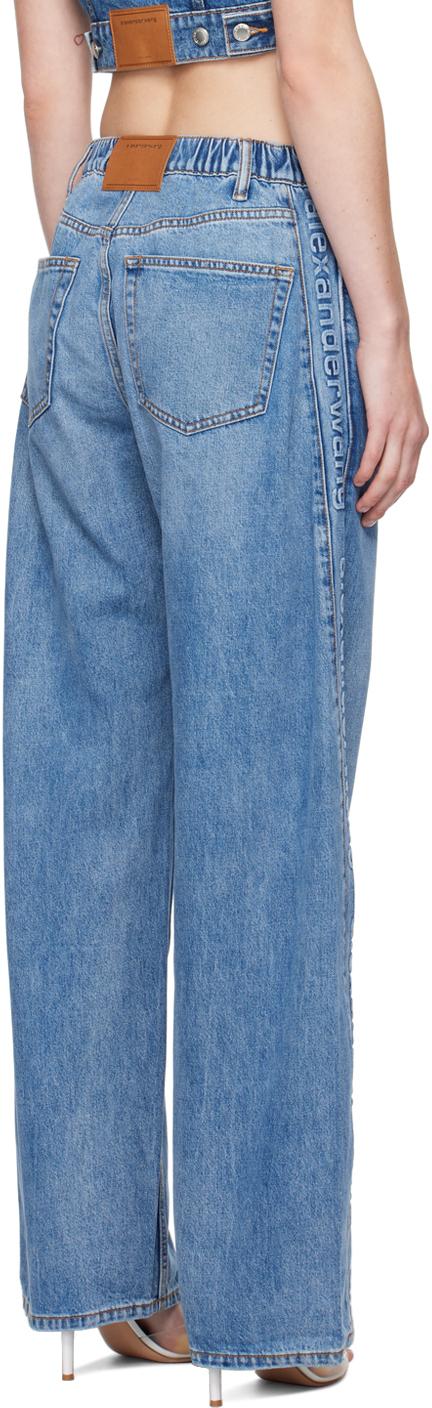 【送料&関税込】Alexander Wang Logo-embossed Balloon Jeans Logo-Embossed Balloon Jeans in VINTAGE LIGHT INDIGO