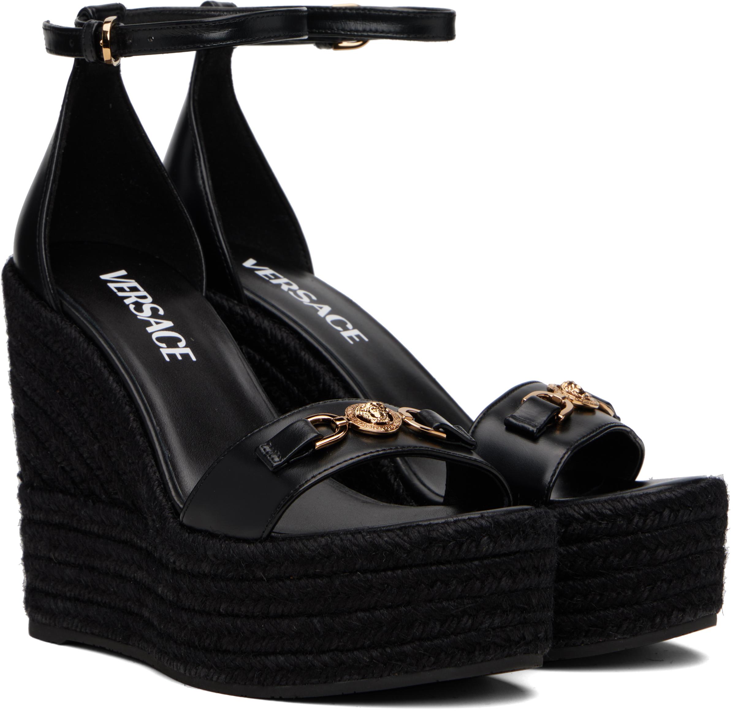 シューズ・サンダルその他 VERSACE Woman Wedge shoes Black 1014100 DVT2P 1B00V VERSACE Woman Wedge shoes Black 1014100 DVT2P 1B00V (VERSACE