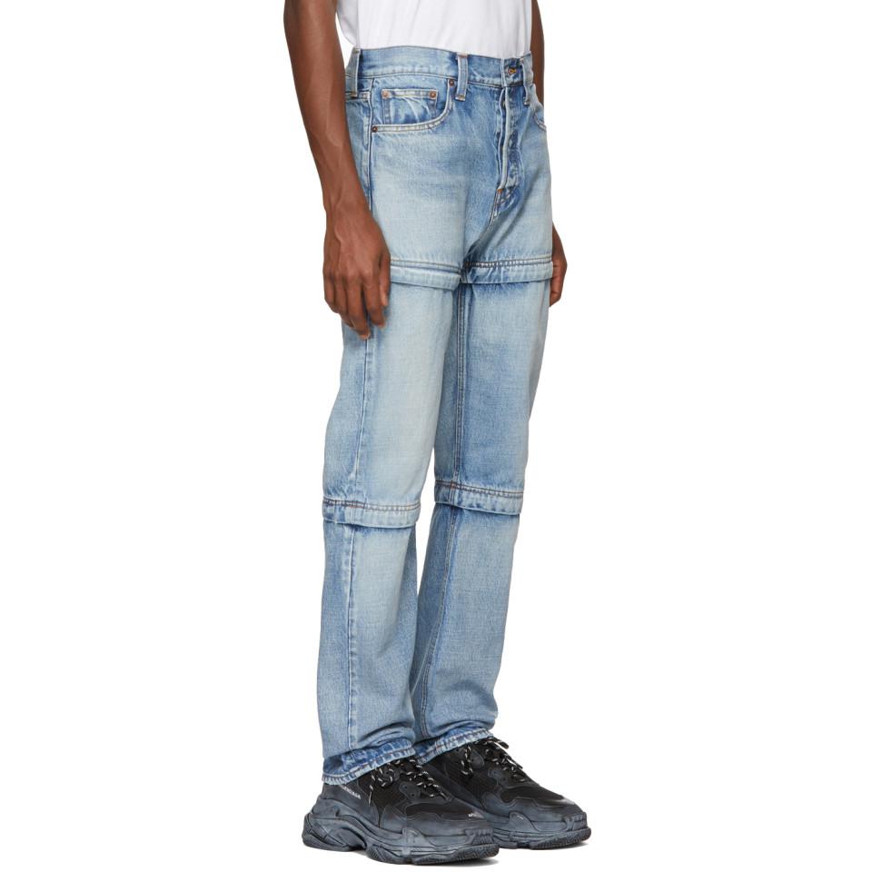 Balenciaga Blue Zipped Jeans for Men | Lyst Canada