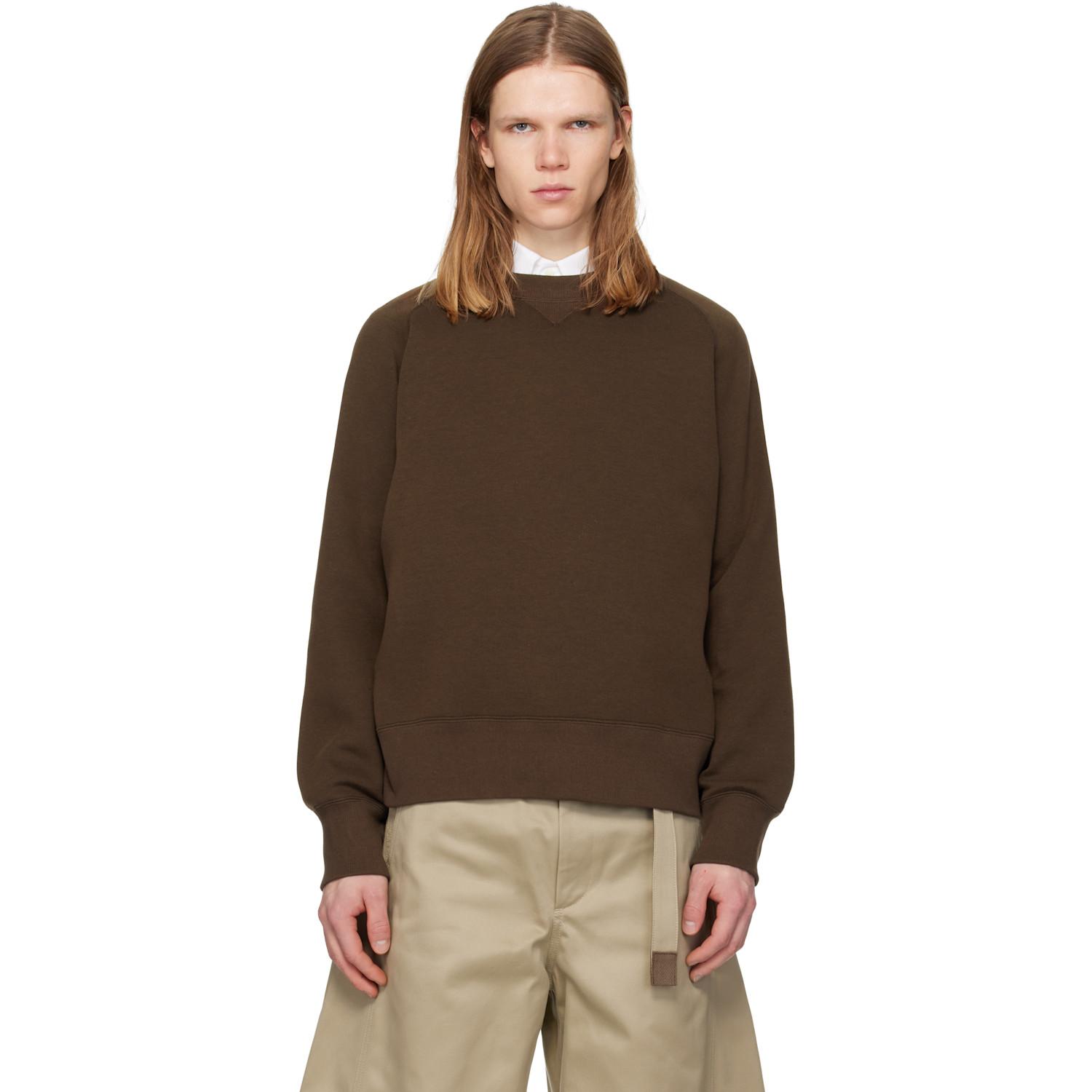 Sacai Sponge Pullover Sweatshirt in Brown for Men | Lyst Australia