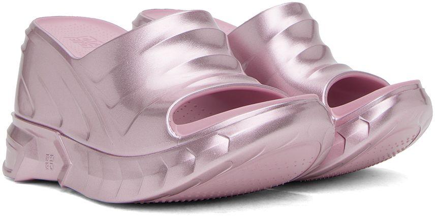 Givenchy Pink Marshmallow Wedge Sandals in Black | Lyst