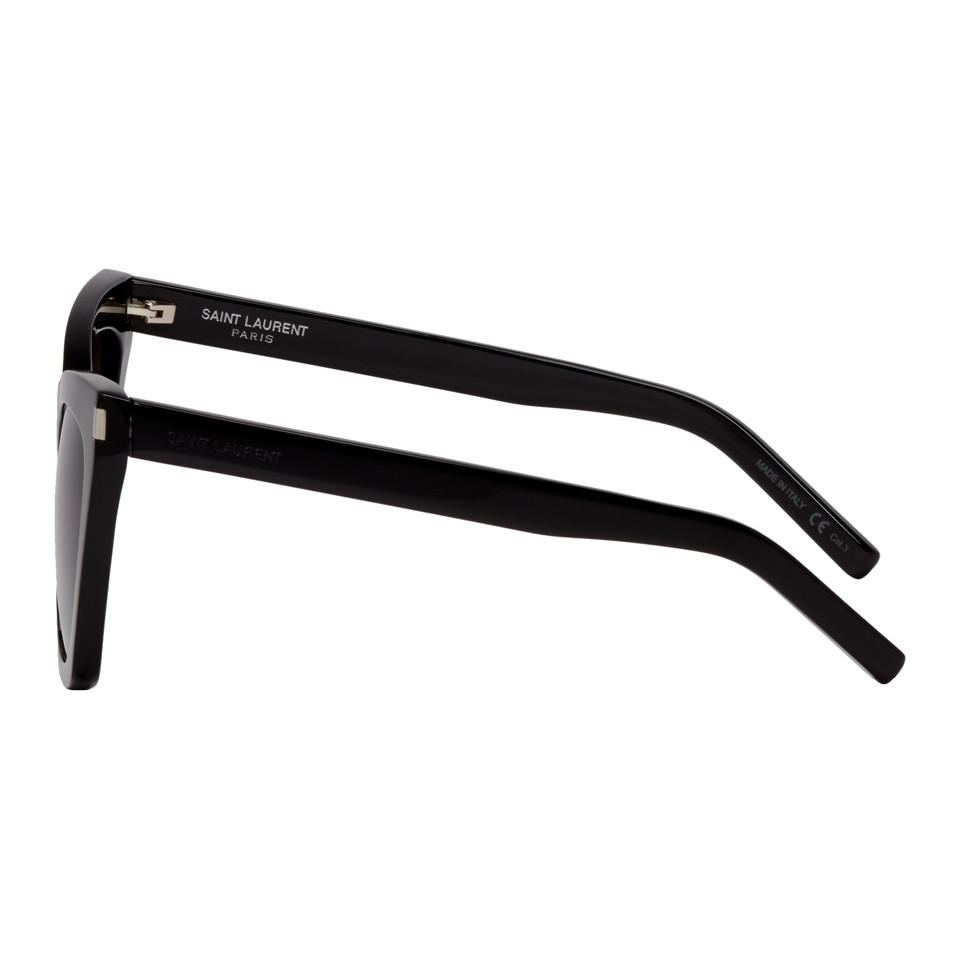 Saint Laurent Black Sl 214 Kate Sunglasses Lyst