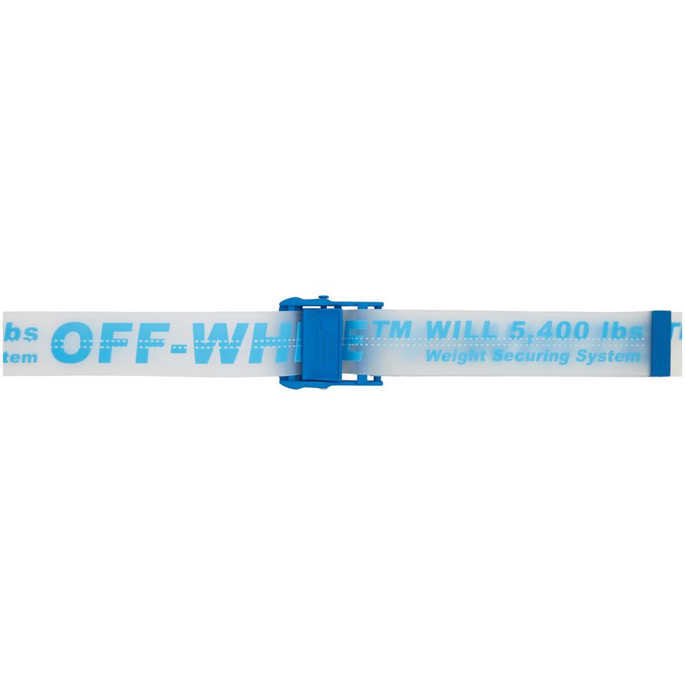 Off-White c/o Virgil Abloh Blue Translucent Rubber Industrial Belt | Lyst
