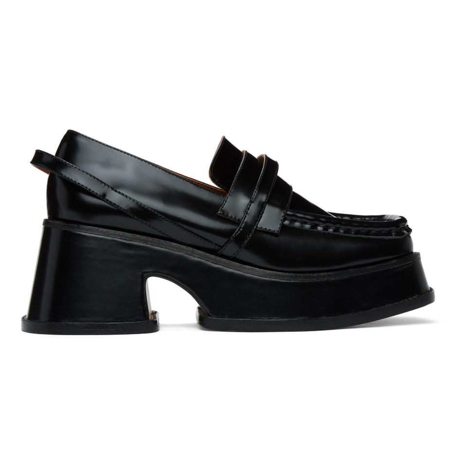 ShuShu/Tong Black Platform Loafers | Lyst