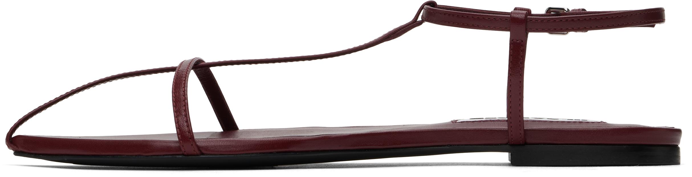 Jil Sander フラットサンダル ブラック/ブラウン セール 12%OFF】ジルサンダー Jil Sander JIL SANDER フラット