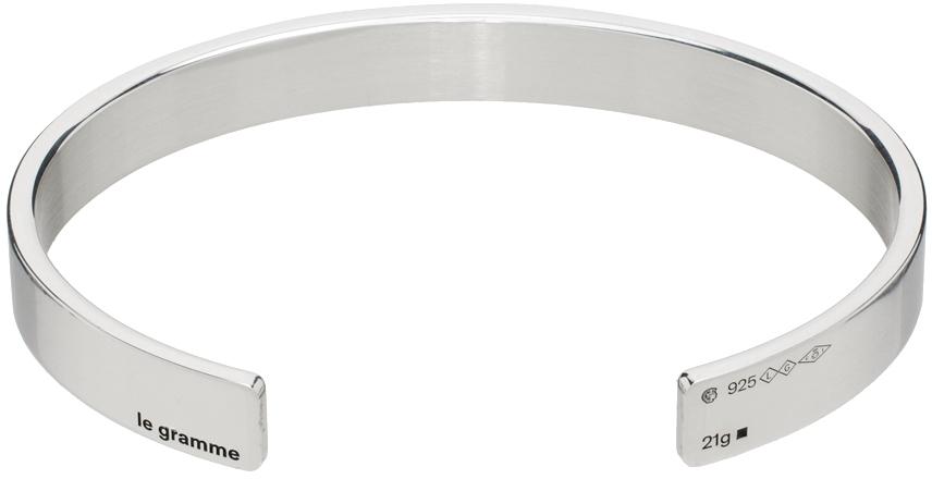 メンズ Le Gramme シルバー Ribbon Le 21G ブレスレット ブラック | Lyst