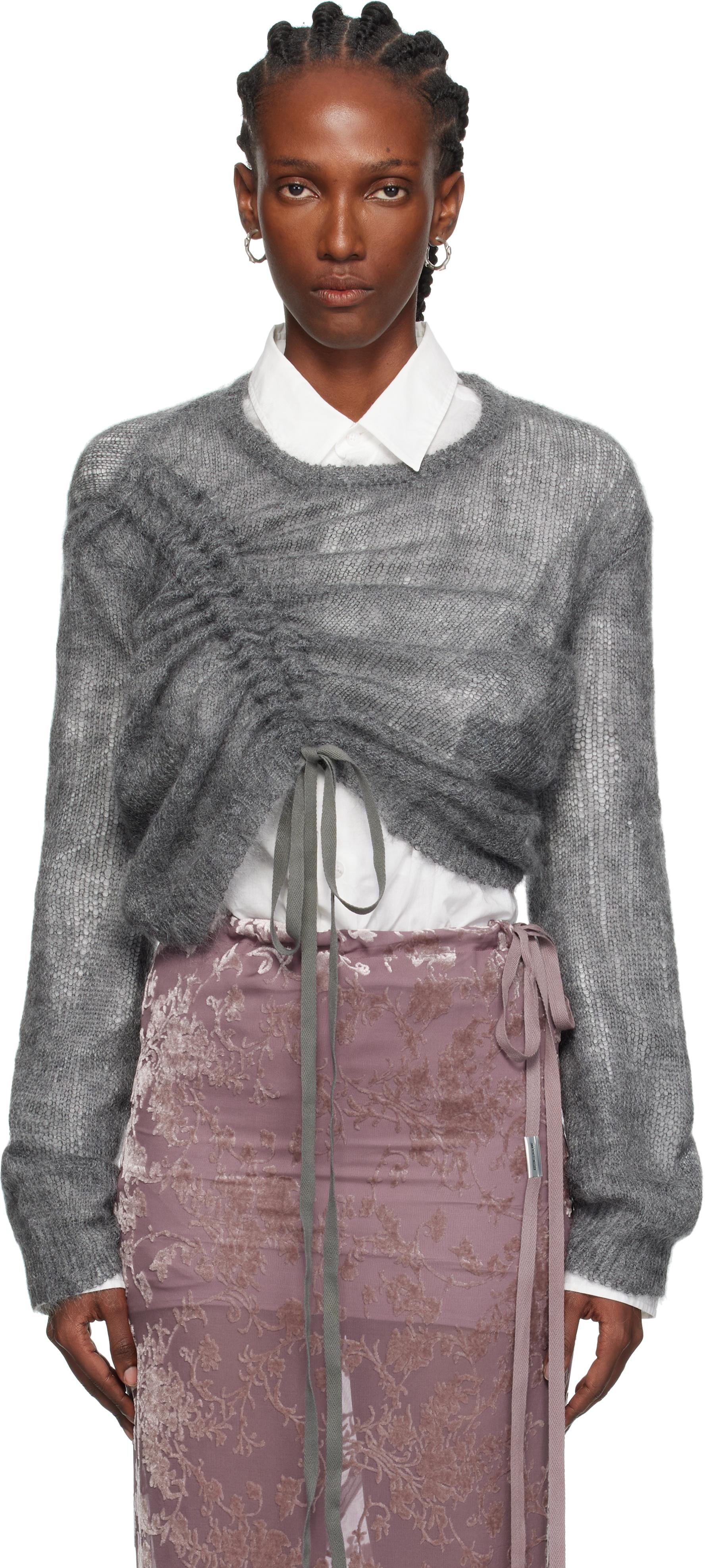 Ann Demeulemeester Zinaida Drawstring Sweater | Lyst