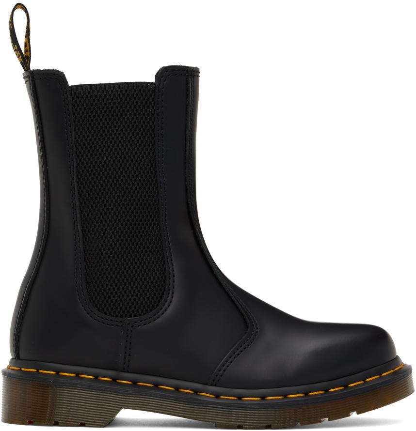 Dr martens graeme chelsea boots in black polished smooth hotsell