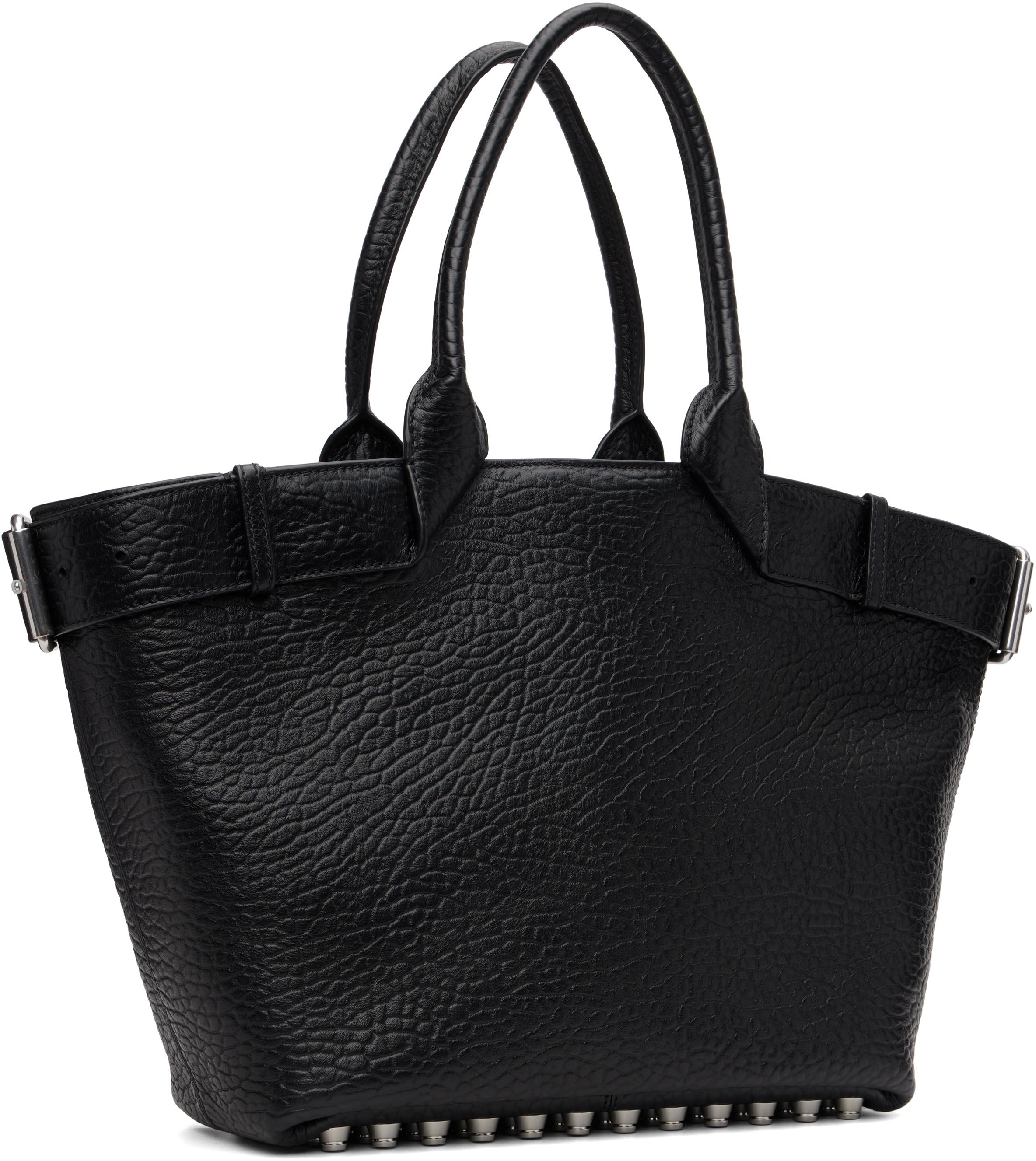 メンズ Alexander Wang ブラック ラージ Rhett レザー トートバッグ 