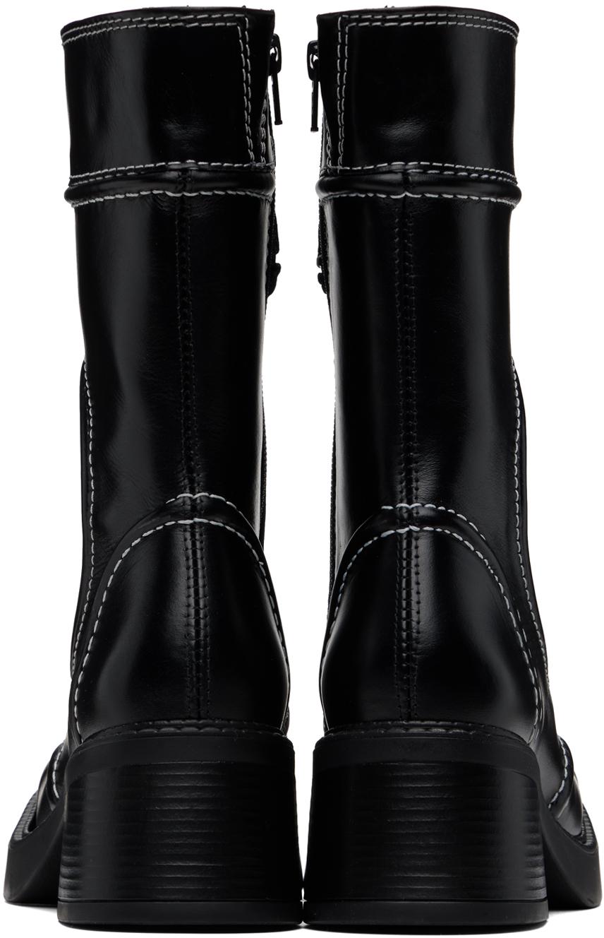【関税込み】Miista ブラック Malene アンクルブーツ Malene Black & Brown Ankle Boots | Miista