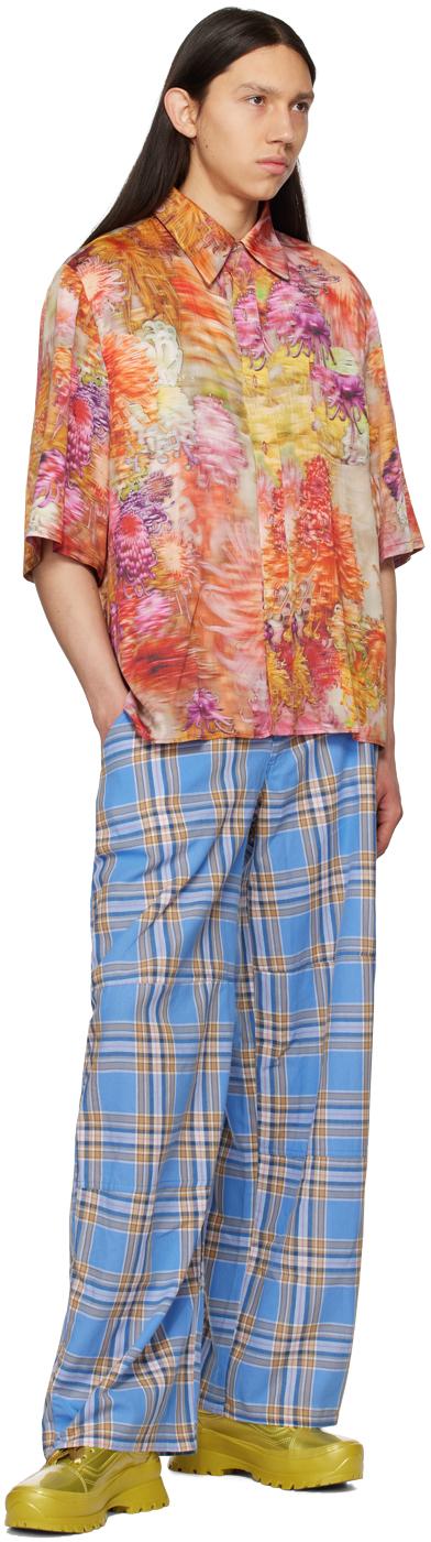 Collina Strada メンズ ブルー Lawn トラウザーズ パンツ・スラックス 