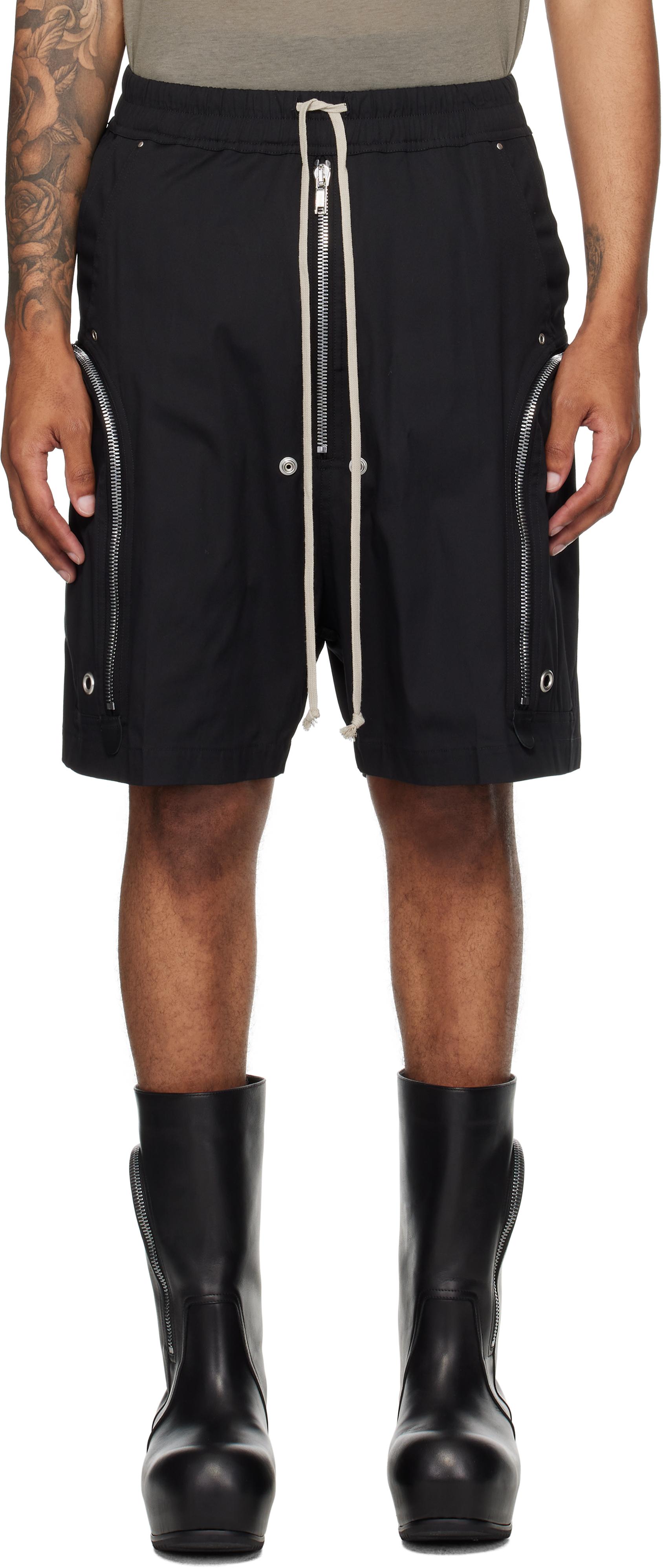 メンズ Rick Owens ブラック Concordians Bauhaus Bela ショートパンツ