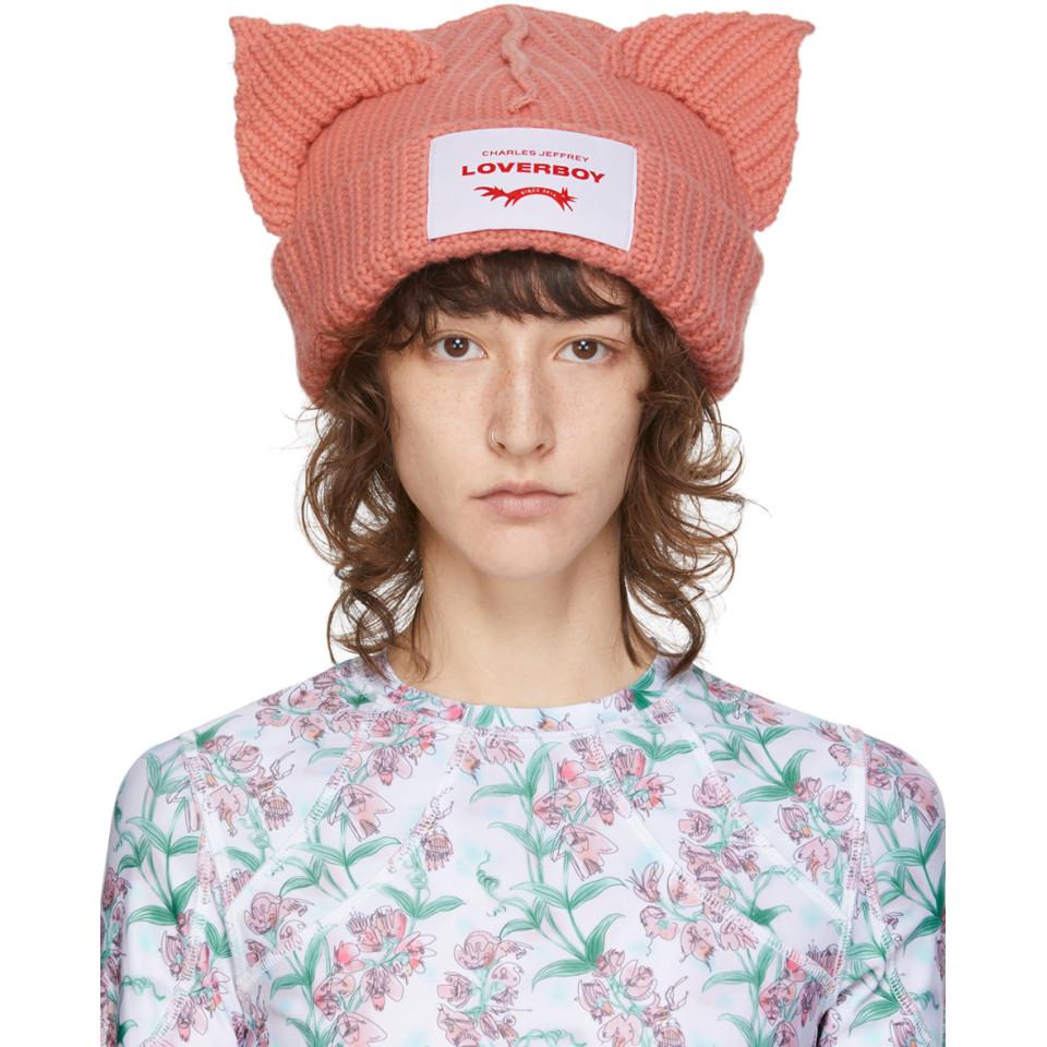 Charles Jeffrey Pink Chunky Beanie   Lyst