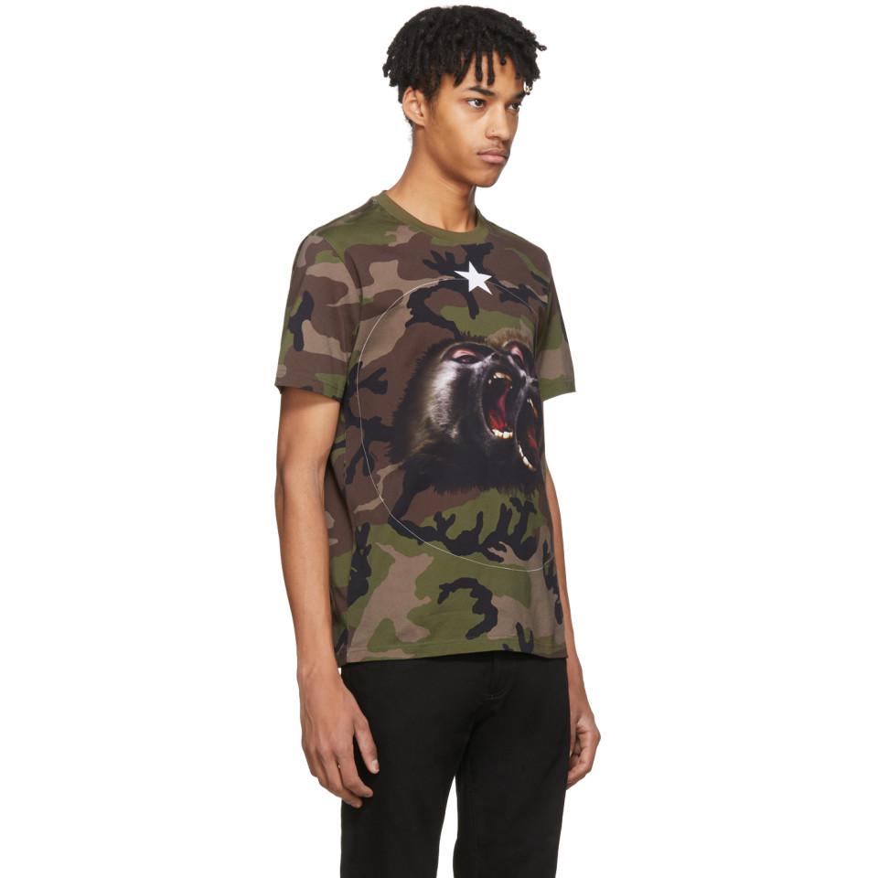 Givenchy Cotton Khaki Camo Monkey 