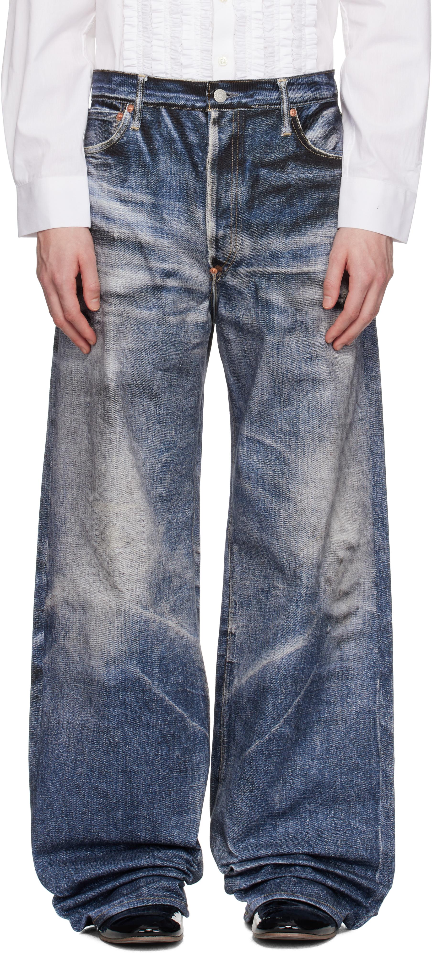 Junya Watanabe Levi's Edition Inkjet W Name Berberjin Jeans in