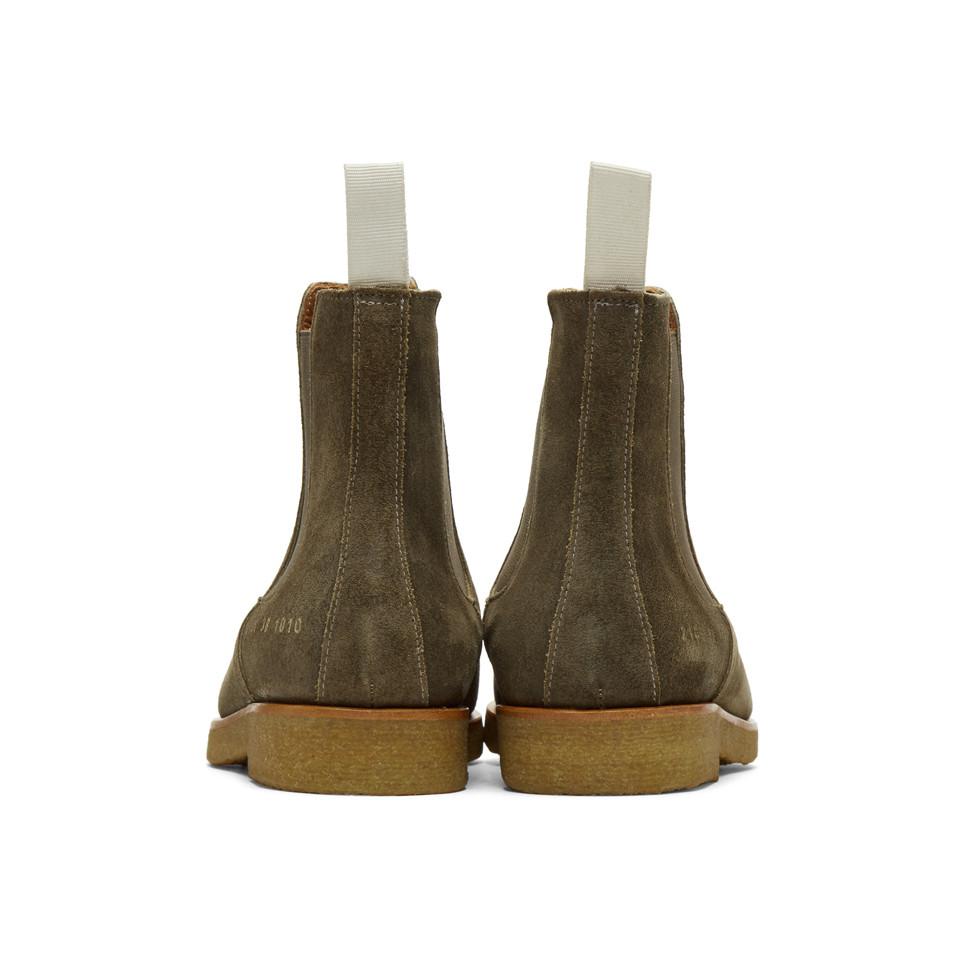 common projects chelsea boots olive
