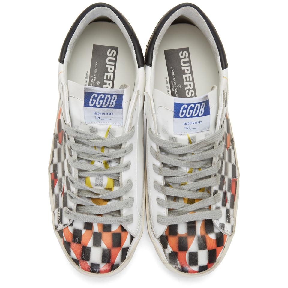 golden goose checkered sneakers
