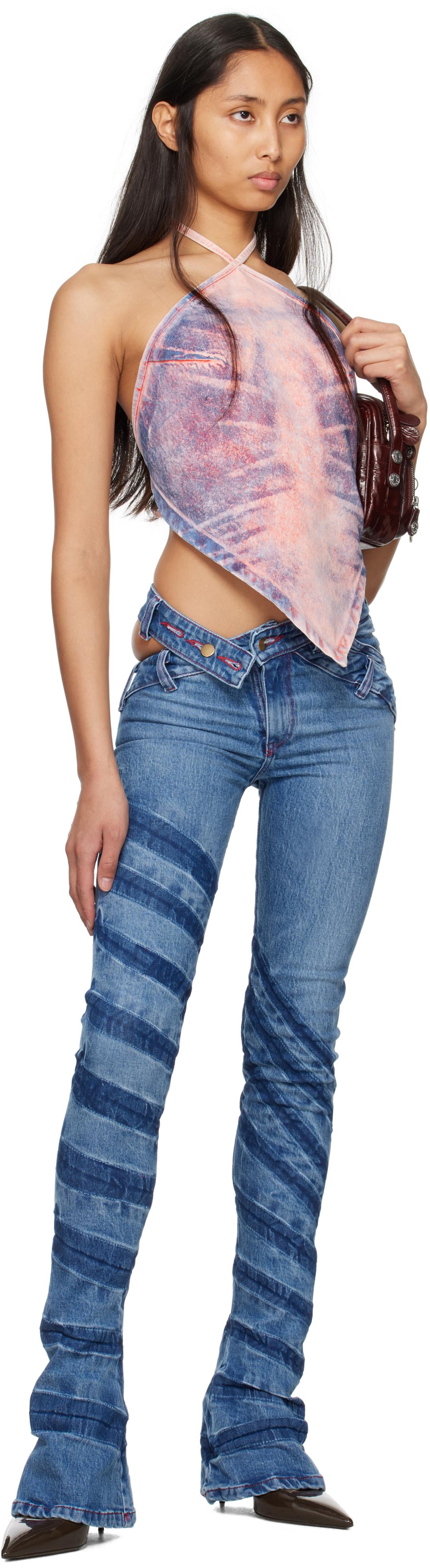 【関税込み】Masha Popova グリーン＆ブルー クリース ジーンズ MASHA POPOVA Jeans for Women | Online Sale up to 75% off | Lyst