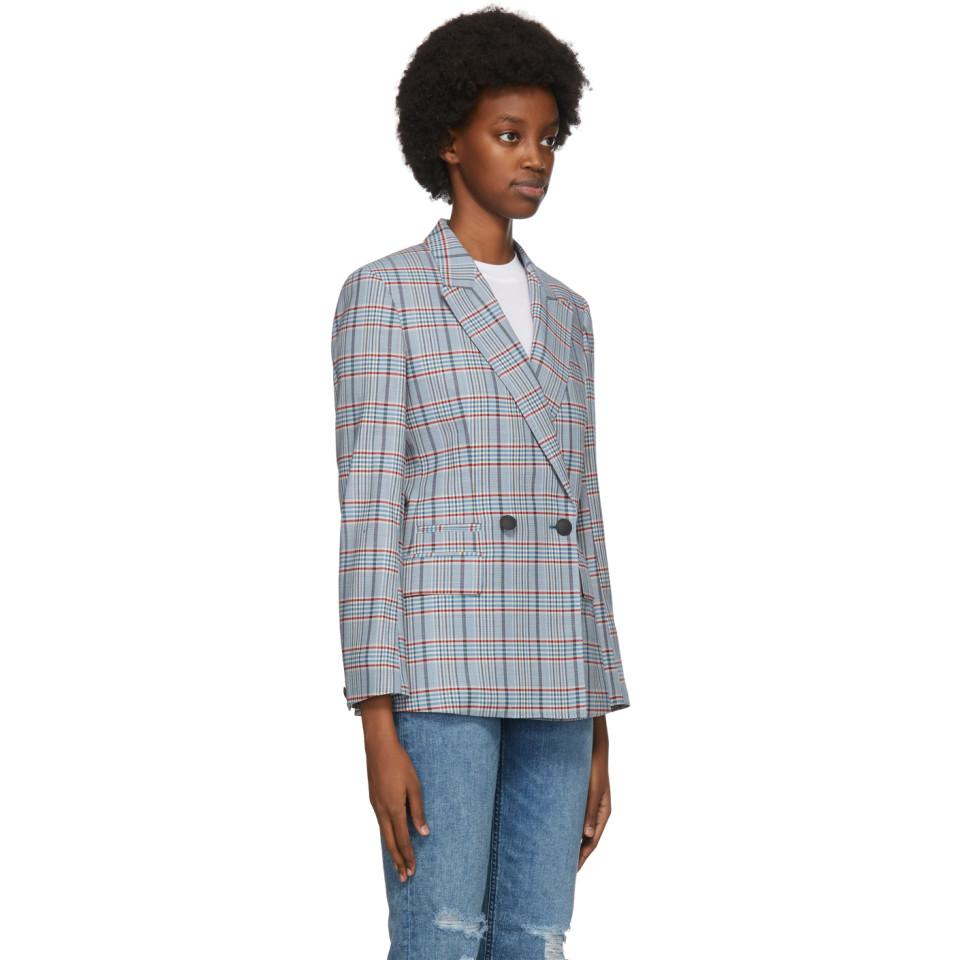 Rag Bone Elise Wool Blazer Classic Fit Blazer In Grey Check Gray Save 35 Lyst