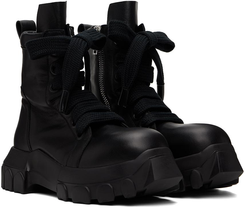 Rick Owens メンズ ブラック Jumbo Laced Bozo Tractor ブーツ ブーツ