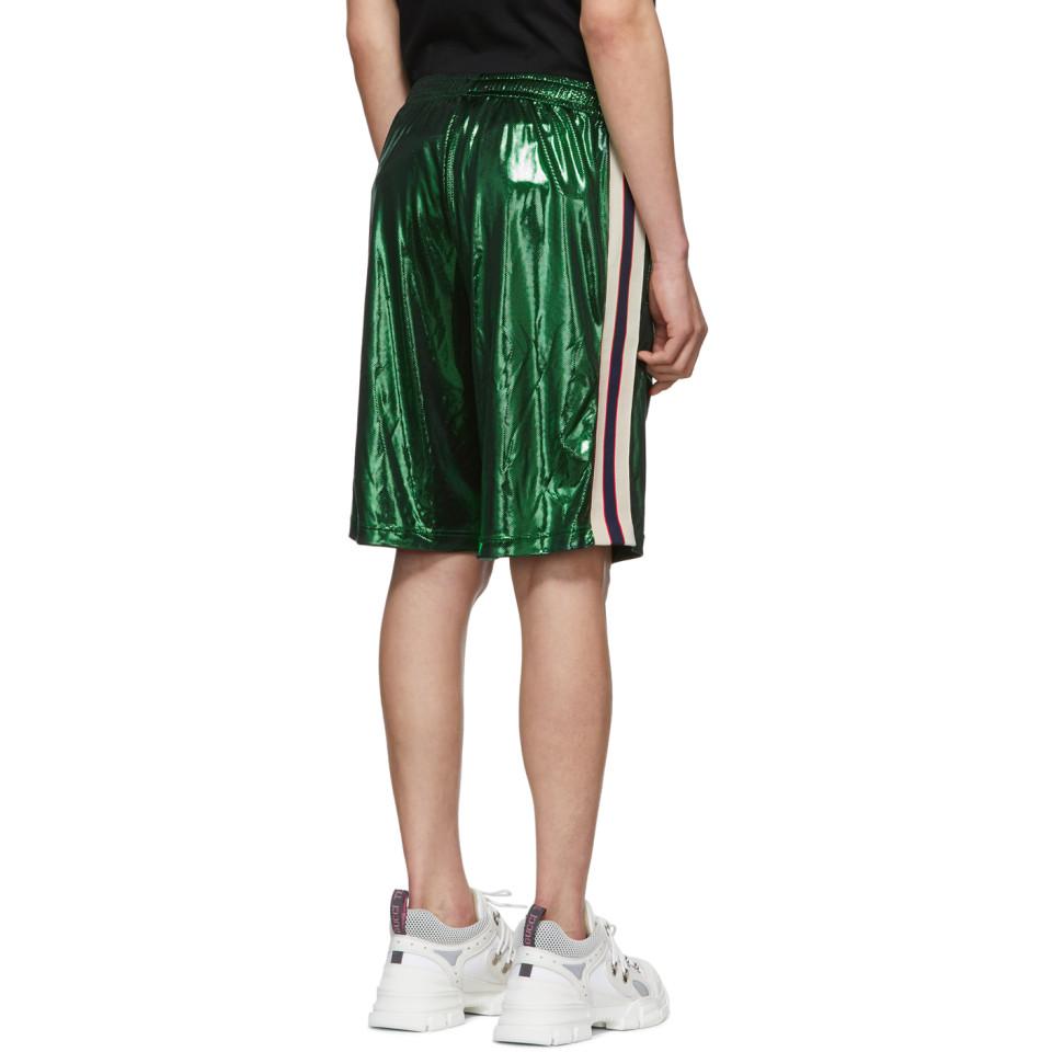 gucci laminated shorts