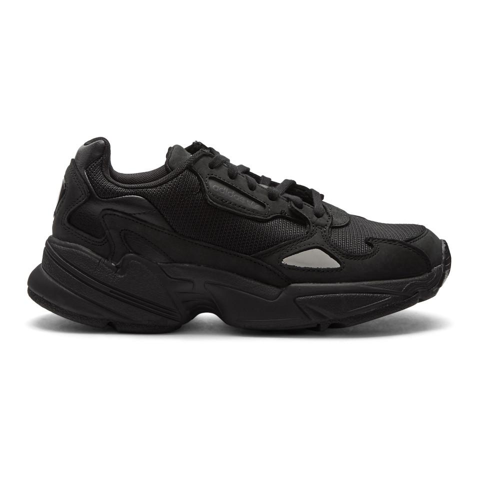 adidas black falcon trainers