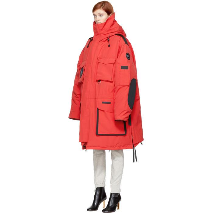 Vetements Canada Goose Edition Down Parka Jacket in Red | Lyst