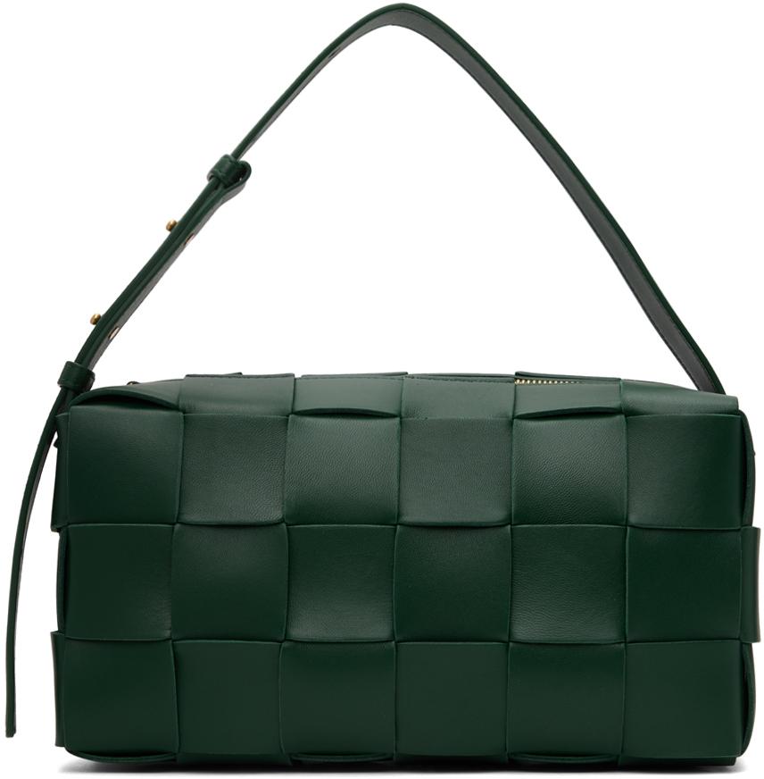 バーゲンで BOTTEGA グリーンショルダーバッグ VENETA バッグ