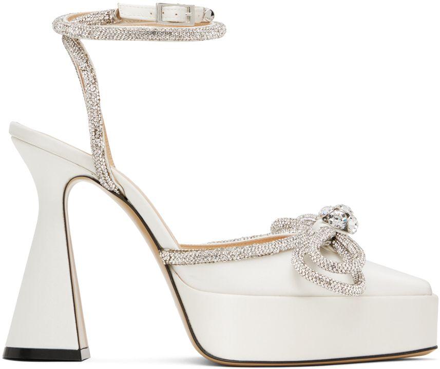 Mach & Mach Double Bow Platform Heels in White Lyst